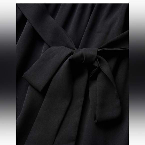 BloomChic Plus Size  Solid Tie Surplice Ruffle High Low Dress - Picture 4 of 7